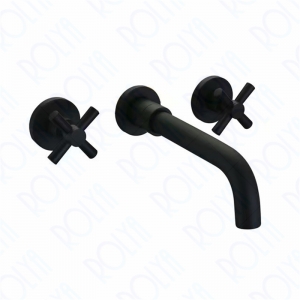 Holge Wall Mounted Bathroom Faucet Matte Black