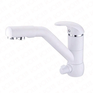 Rolya Ice Cream Reverse Osmosis Tri Flow Kitchen Faucets White 3 Way Water Filter Tap