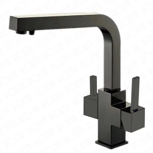 Rolya Black Square Style 3 Way Kitchen Water Filter Taps