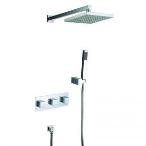 Rolya Square Style In wall Rainfall Shower Mixer set