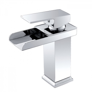 Rolya Square Style Waterfall Bathroom Sink Faucet