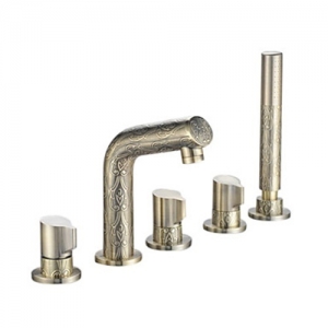 Roman Series Antique Bronze 5pcs Bath Shower Mixer Taps