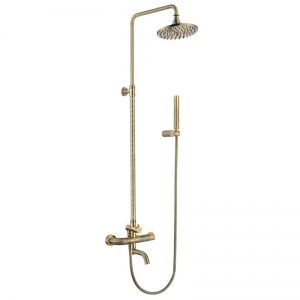 Roman Series Antique Bronze Exposed Bathroom Shower Faucet Set