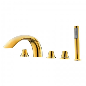 New Arrival Patent Design 5 Holes Bathtub Faucets Bath Shower Mixer Taps
