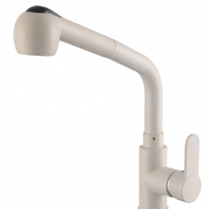 Rolya Sand Beige Color Pull Out Kitchen Faucet Mixer Tap