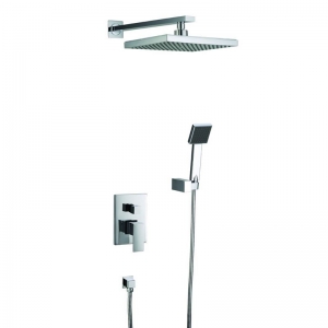 Rolya Solid Brass Chrome Finished In Wall Mounted Shower Set 