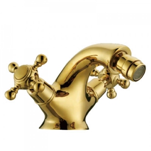 Garonne Series Golden Twin Cross Handles Bidet Faucets