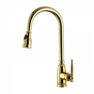 Rolya Gold Kitchen Faucet with Pull Out Sink Mixer