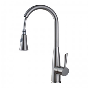 Rolya Nickle Brushed PullOut Kitchen Faucet Sink Mixer Taps