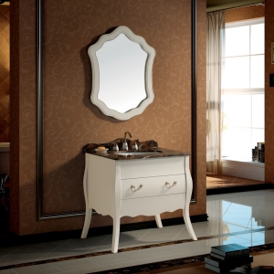 Water Proof  Wooden Antique Bathroom Cabinet Vanity Set