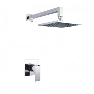 Rolya Brass Construction Single Function Square Wall Mount Shower Faucet