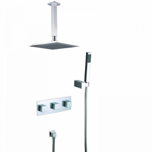 Rolya Ceiling Mounted three handles Tub and Shower Trim Set with handshower