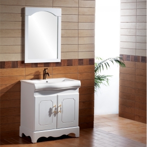 Antique White Bathroom Furniture with Mirror