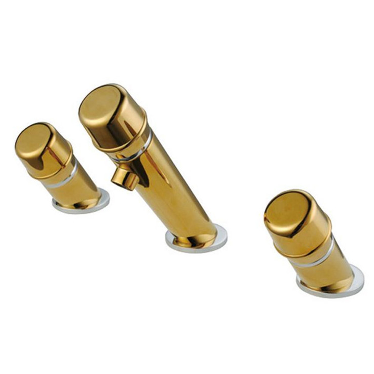 Rolya 2015 Luxury Patent Design Unique Shape Golden Bathroom Faucets