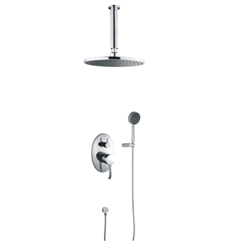Rolya Ceiling Mounting Simple Single handle Shower Set with Handshower Set