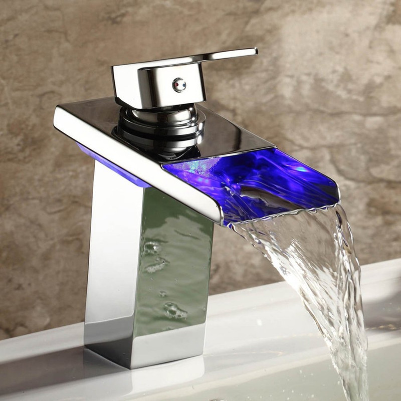 Rolya Water Flow Powered Led Light Basin Faucet