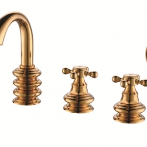 Rolya Luxurious Golden 5 holes Bathtub Faucet Mixer Taps