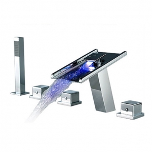 Rolya Waterfall 5pcs LED Tub Faucet