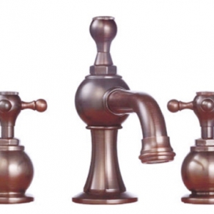 Rolya Classic Rose Gold Widespread Bathroom Faucet Mixer Tap