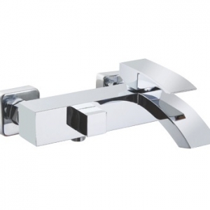 Luxury Square Tub Mixer Faucet with Chrome Finish
