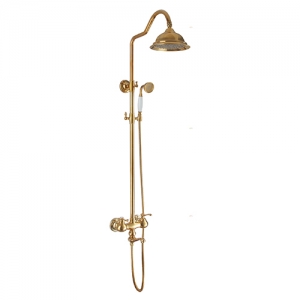 Dnepr Series Exposed Gold Bathroom Shower Set