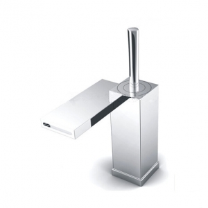 Rolya Patent Design Square Style Waterfall Basin Faucet in Chrome