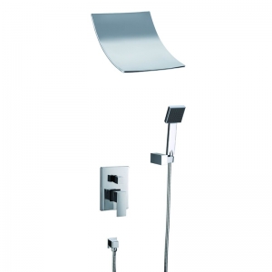 Rolya Luxury Waterfall Bathroom Shower Set in Chrome