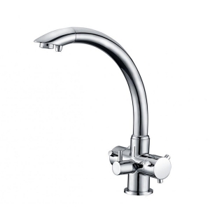 Rolya Solid Brass Chrome Finish 3 Way Water Filter Taps