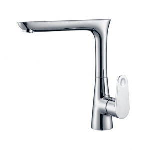 single handle brass kitchen sink mixer chrome