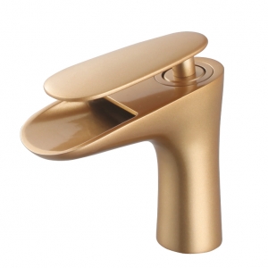 Luxury Single Handle Golden Basin Faucet