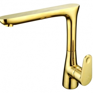Luxury Single Lever Golden Kitchen Faucets