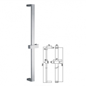 Rolya Solid Brass Shower Rail 