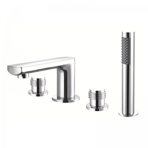 Rolya Wholesale New Arrival 4-Hole Bath Filler Mixer Taps Bathtub Faucet