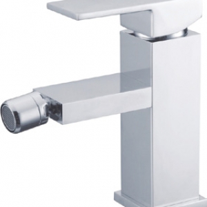 Square Bathroom Women Using Faucet Mixer