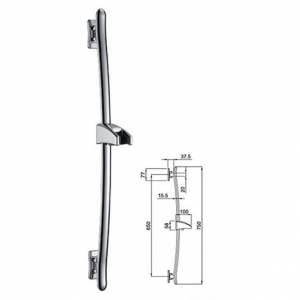 Rolya Classic Sliding Bar in chrome