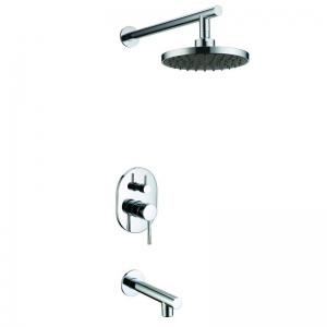 Rolya Round In wall Shower Set with Diverter and Tub Spout