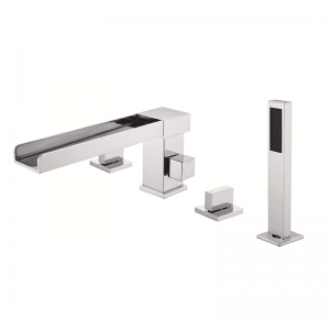 Rolya Waterfall 4PCS Bathtub Faucet with Hand Shower
