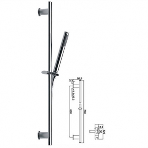 Rolya Brass Chrome Shower Rail 