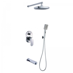 Rolya In Wall Mount Shower Mixer Faucet with Tub spout and Hand Shower
