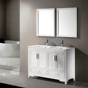 European MDF Bathroom Cabinet Vanity with Double Sink