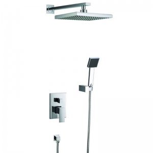 Rolya Square Shape Bathroom Shower Mixer with handshower set