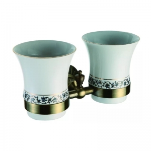 Roman Series Antique Bronze Double Cup And Tumbler Holders