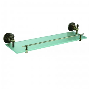 Roman Series Antique Bronze Glass Bathroom Shelves